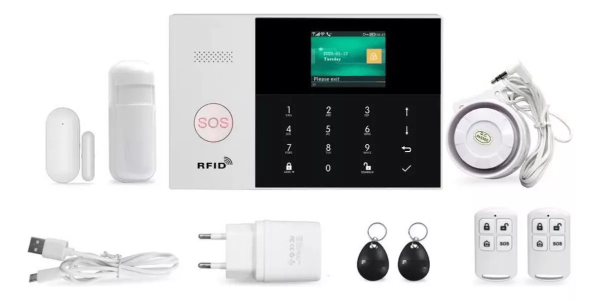 Alarma Casa Negocio Gsm 4g Wifi Inalambrica Kit Touch / App